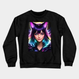 Beautiful Charming Teen Anime Girl Crewneck Sweatshirt